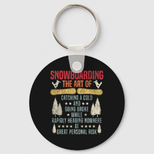 Snowboarding Snowboard Vintage Retro Snowboarding  Key Ring