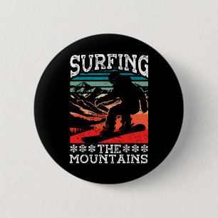 Snowboarding Snowboard Vintage Retro Surfing The M 6 Cm Round Badge