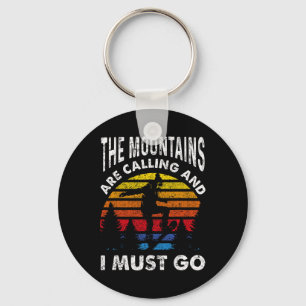 Snowboarding Snowboard Vintage Retro The Mountains Key Ring