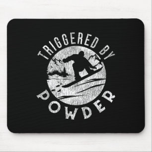 Snowboarding Snowboard Vintage Retro Triggered By  Mouse Pad