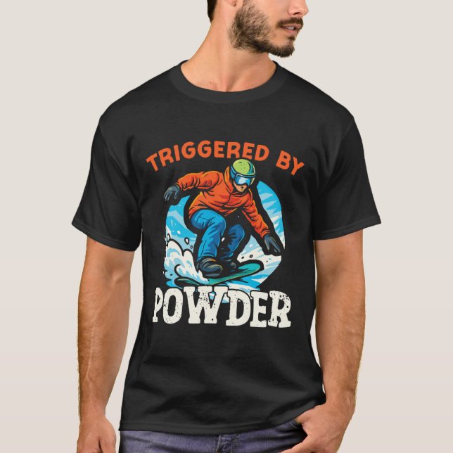 Snowboarding Snowboard Vintage Retro Triggered By  T-Shirt (Front)