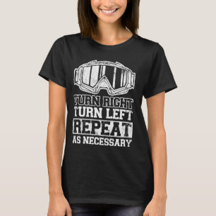 Snowboarding Snowboard Vintage Retro Turn Right Tu T-Shirt