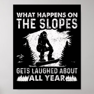 Snowboarding Snowboard Vintage What Happens On The Poster