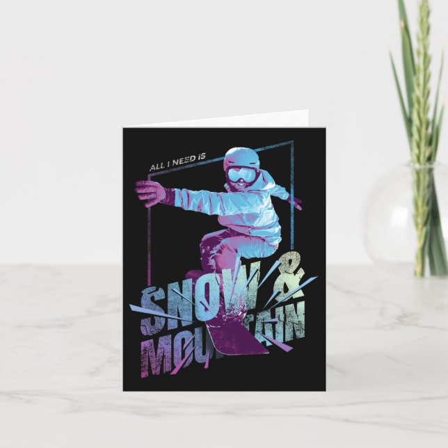 Snowboarding Snowboarder  Card (Front)