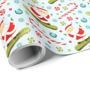 Snowboarding Snowboarder Christmas Holiday Gift Wrapping Paper