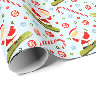 Snowboarding Snowboarder Christmas Holiday Gift Wrapping Paper