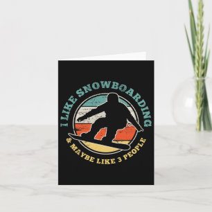 Snowboarding Snowboarder Funny Vintage Gift Card