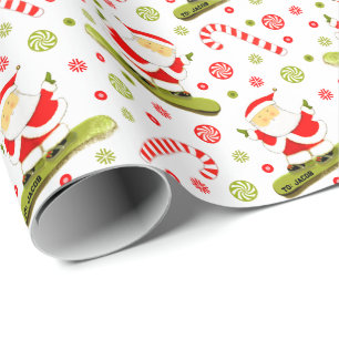 Snowboarding Snowboarder Holiday Gift Wrapping Paper