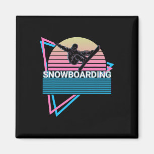 Snowboarding Snowboarder Retro  Magnet
