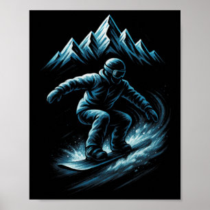 Snowboarding Snowboarder Skiing Snowboard Poster