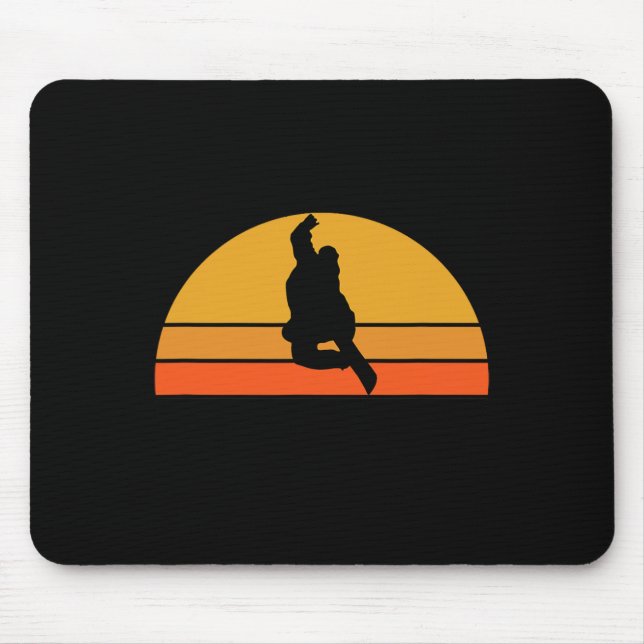 Snowboarding Snowboarder Snow Snow Winter Sunset R Mouse Pad (Front)