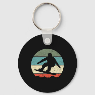Snowboarding Snowboarder Snowboard Retro Key Ring
