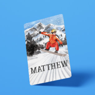 Snowboarding Snowboarder Winter Sports Playing Cards
