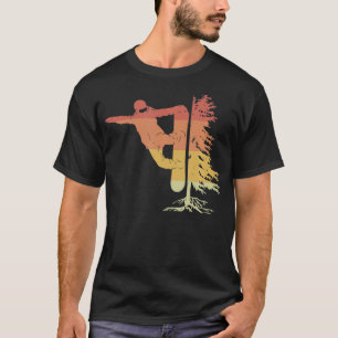 Snowboarding Snowboarder with Tree Off Piste  T-Shirt