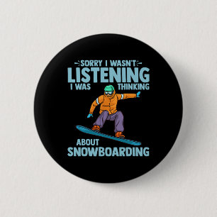Snowboarding Sports Funny Riding Snowboard Competi 6 Cm Round Badge