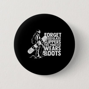 Snowboarding Sports Funny Riding Snowboard Competi 6 Cm Round Badge