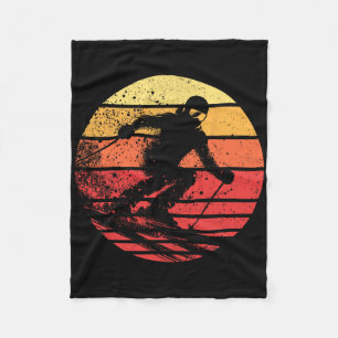 Snowboarding Sunset Winter Sports Skier Snowboarde Fleece Blanket