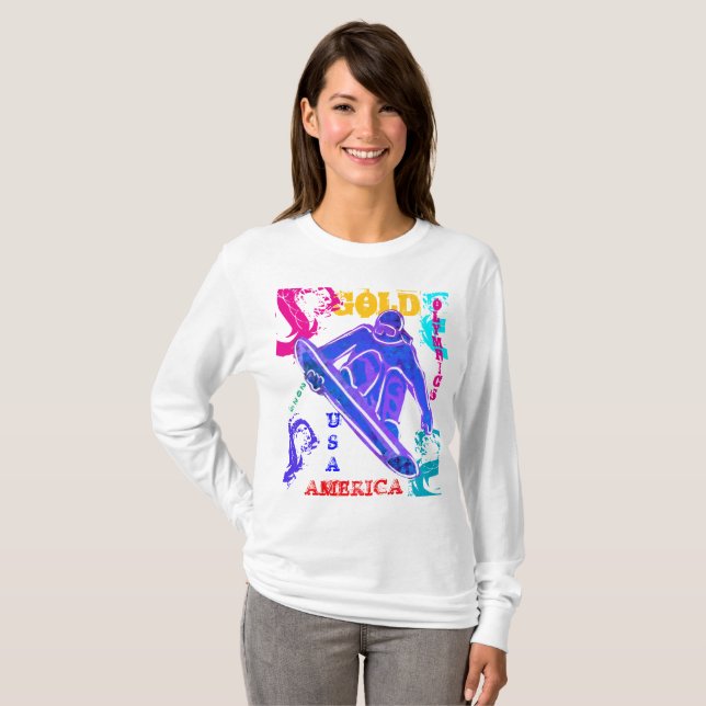 SNOWBOARDING  T-Shirt (Front Full)