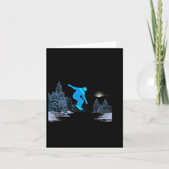 Snowboarding The Mountains  Card (Front)