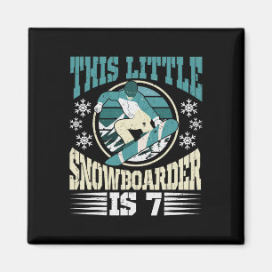Snowboarding This Little Snowboarder Is 7 Birthday Magnet
