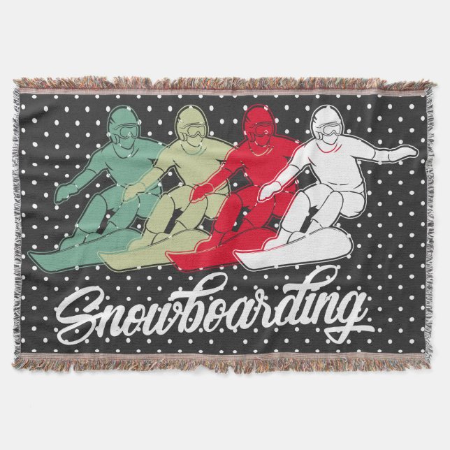 Snowboarding Throw Blanket (Front)