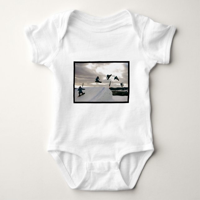 Snowboarding Tricks Baby T-Shirt Baby Bodysuit (Front)