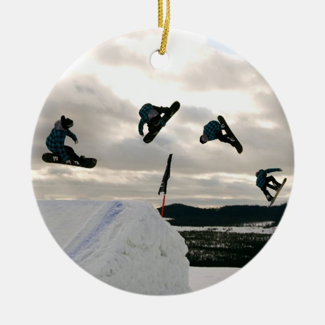 Snowboarding Tricks Ornaments (Front)