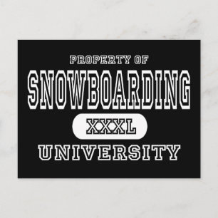 Snowboarding University Dark Postcard