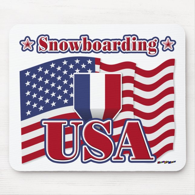 Snowboarding USA Mouse Pad (Front)