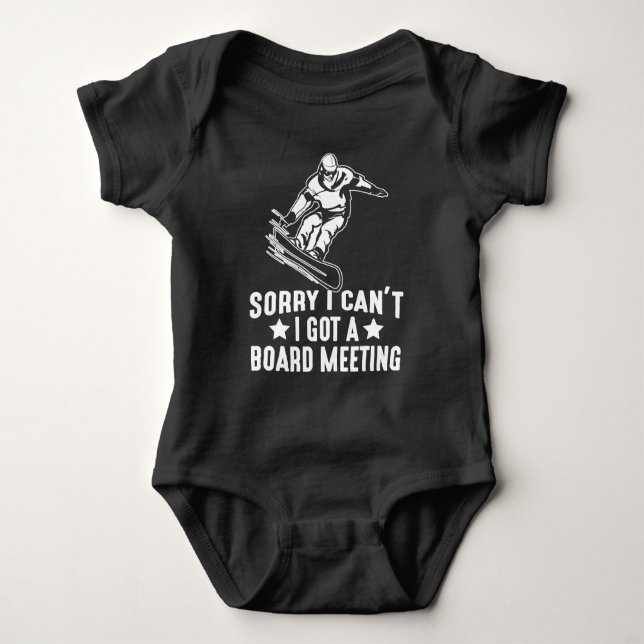 Snowboarding Vacation Winter freestyle Snowboarder Baby Bodysuit (Front)