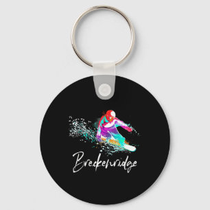 Snowboarding Vintage Breckenridge Colorado Tee Key Ring