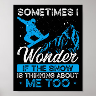 Snowboarding Winter Sports Ski Slope Skier Snowbao Poster