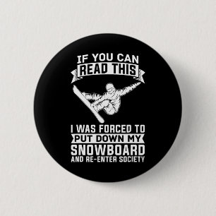 Snowboarding Winter Sports - Snowboard Snowboarder 6 Cm Round Badge