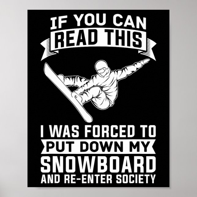 Snowboarding Winter Sports - Snowboard Snowboarder Poster (Front)