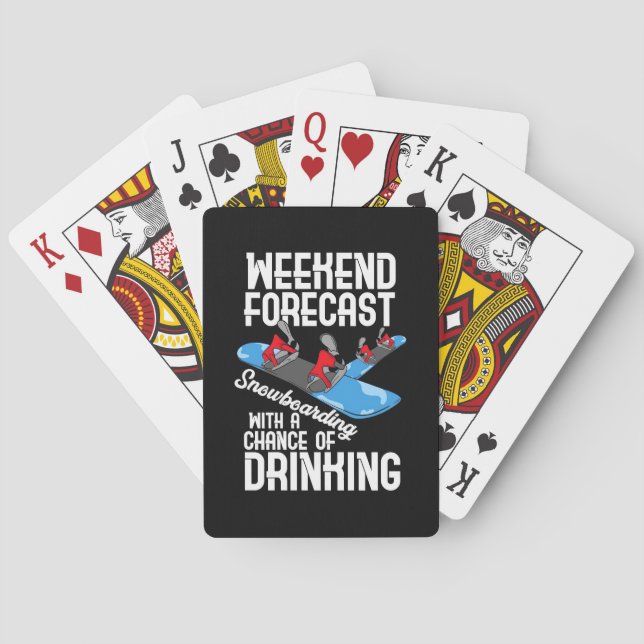 Snowboarding With A Chance Of Drinking Playing Cards (Back)