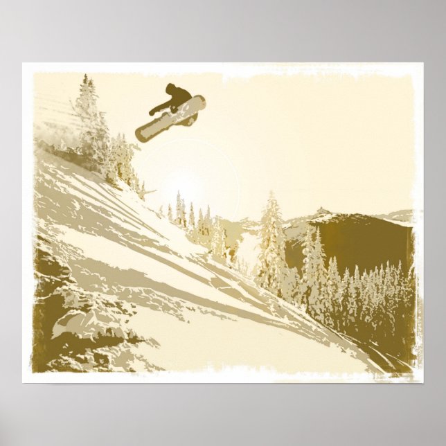 SnowboardSunset Poster (Front)