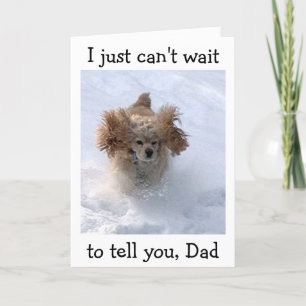**SNOWBOUND COMEDIC DOG** FOR DAD'S BIRTHDAY CARD