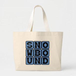 Snowbound, Headed For The Snow Large Tote Bag