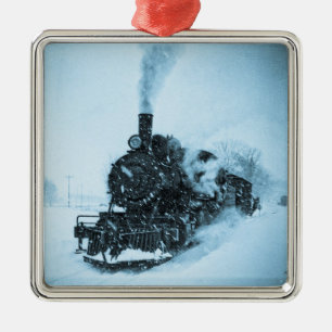 Snowbound Locomotive Metal Tree Decoration