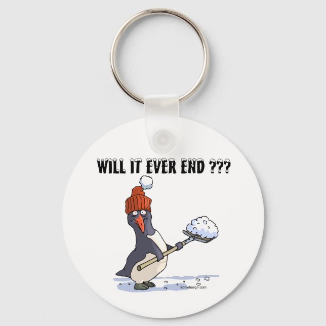 Snowbound Penguin Key Ring (Front)