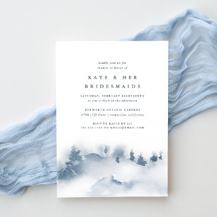 Snowbound Winter Bridesmaids Brunch Invitation
