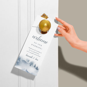 Snowbound Winter Wedding Welcome/Do Not Disturb Door Hanger