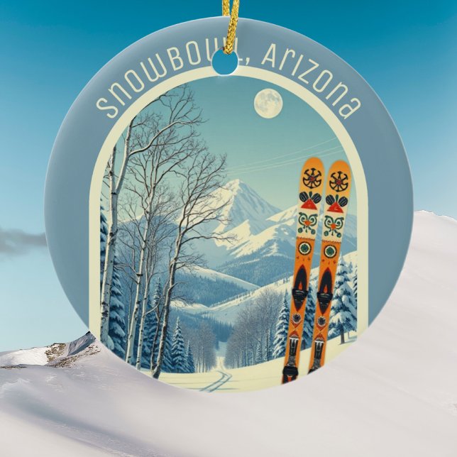 Snowbowl Arizona ski souvenir  Ceramic Ornament (Creator Uploaded)