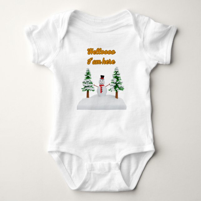 snowboy Baby Jersey Bodysuit (Front)