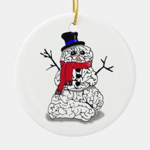 Snowbrain Ceramic Ornament