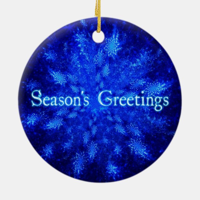 Snowburst Ceramic Ornament (Back)