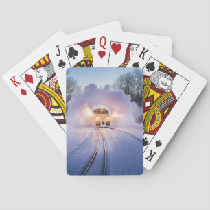 Snowburst Express: Winter Train Playing Cards