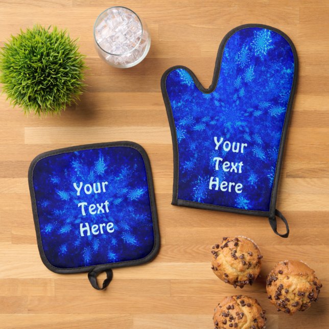 Snowburst Oven Mitt & Pot Holder Set (Top Down)
