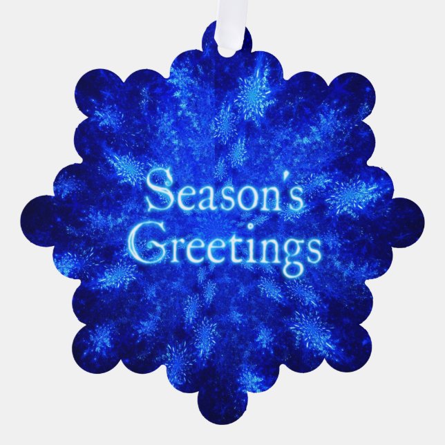 Snowburst - Season's Greetings Tree Decoration Card (Front)