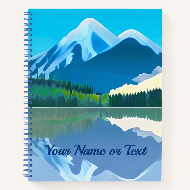 Snowcapped Mountains Reflected in a Lake Journal (Front)